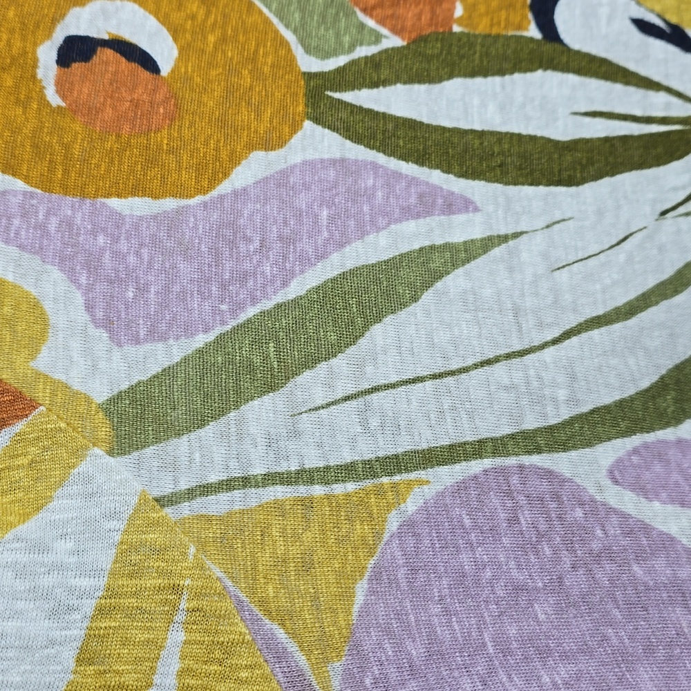 Rachel Zoe 100% Linen Tropical Blouse Size 3X - Picture 4 of 7